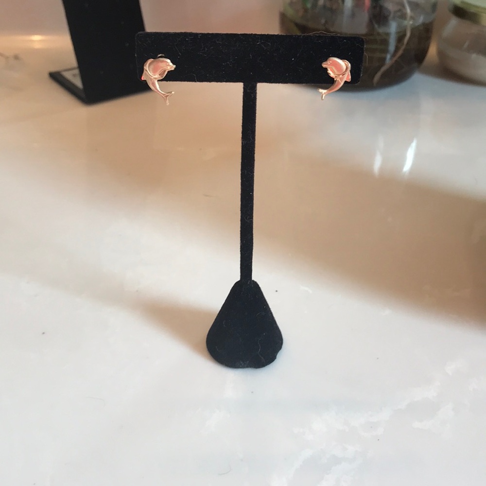 Cute dolphin stud earrings